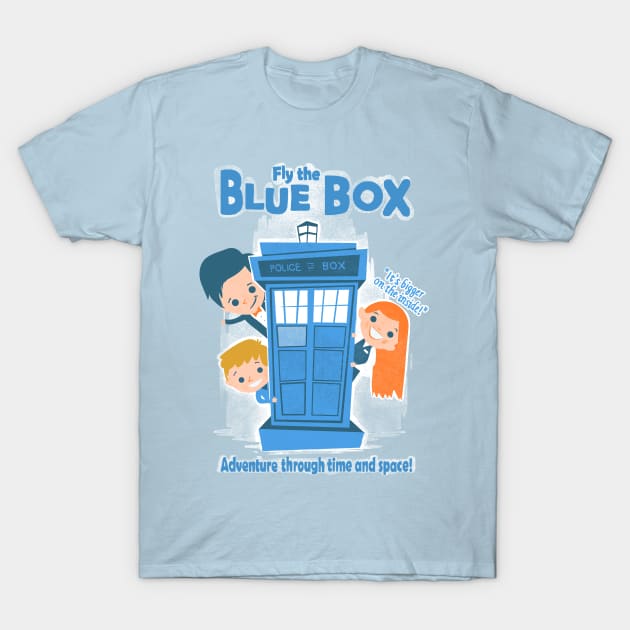 Fly the blue box T-Shirt by Queenmob